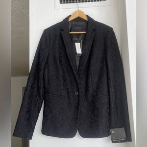 Banana Republic Black Flower Pattern Blazer size 10 for work, party